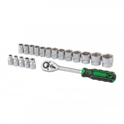 Будкрам купить Набор торцевых головок с трещоточной рукояткой 1/2", Cr-V, 19 ед., INTERTOOL ET-6019 Набор торцевых головок с трещоточной рукояткой 1/2", Cr-V, 19 ед., INTERTOOL ET-6019 3