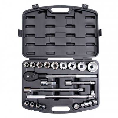 Будкрам купить Профессиональный набор инструмента 3/4", 20 ед (гол. 19-50 мм) пластиковый кейс INTERTOOL ET-6023