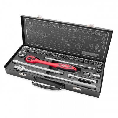 Будкрам купити Професійний набір інструменту 1/2", 25 од (гол. 10-32 мм) INTERTOOL ET-6025 Професійний набір інструменту 1/2", 25 од (гол. 10-32 мм) INTERTOOL ET-6025 2