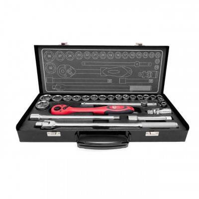 Будкрам купити Професійний набір інструменту 1/2", 25 од (гол. 10-32 мм) INTERTOOL ET-6025 Професійний набір інструменту 1/2", 25 од (гол. 10-32 мм) INTERTOOL ET-6025 3