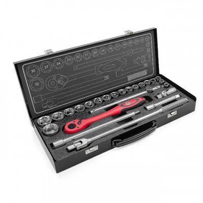 Будкрам купить Профессиональный набор инструмента 1/2", 25 ед (гол. 10-32 мм) INTERTOOL ET-6025