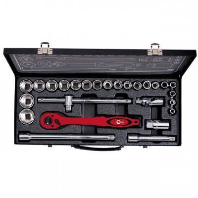 Будкрам купить Профессиональный набор инструмента 1/2", 26 ед. (гол. 8-32 мм) INTERTOOL ET-6027