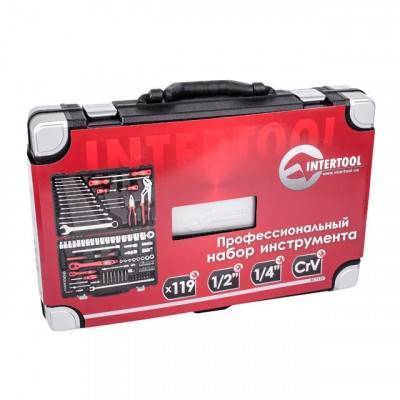 Будкрам купити Професійний набір інструментів 1/4" &amp; 1/2"; 119 од INTERTOOL ET-7119 Професійний набір інструментів 1/4" &amp; 1/2"; 119 од INTERTOOL ET-7119 4