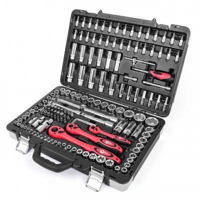 Будкрам купити Професійний набір інструментів 1/4" &amp; 3/8" &amp; 1/2 " 151ед, Cr-V INTERTOOL ET-7151