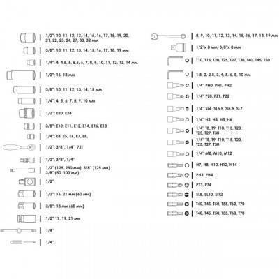 Будкрам купити Професійний набір інструментів, 1/4" &amp; 3/8" &amp; 1/2", 176 од. INTERTOOL ET-7176 Професійний набір інструментів, 1/4" &amp; 3/8" &amp; 1/2", 176 од. INTERTOOL ET-7176 7