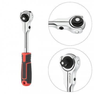 Будкрам купити Рукоятка з храповим механізмом поворотна, 72 зуба 1/2", Cr-V STORM INTERTOOL ET-8009 Рукоятка з храповим механізмом поворотна, 72 зуба 1/2", Cr-V STORM INTERTOOL ET-8009 2