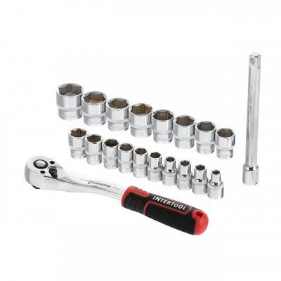 Будкрам купить Набор головок 3/8" 6-24 мм., удлинитель, рукоятка с храповым механизмом 72 зуба, 20ед., Cr-V STORM INTERTOOL ET-8015 Набор головок 3/8" 6-24 мм., удлинитель, рукоятка с храповым механизмом 72 зуба, 20ед., Cr-V STORM INTERTOOL ET-8015 2