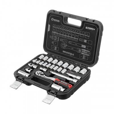 Будкрам купити Набір інструментів 3/8", 26ед., Cr-V STORM INTERTOOL ET-8026