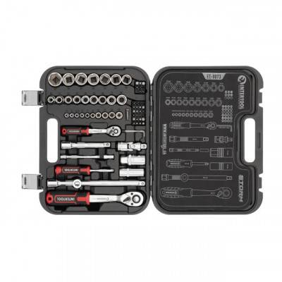 Будкрам купити Набір інструментів 73 од. STORM, 1/2", 1/4", Сг-V INTERTOOL ET-8073 Набір інструментів 73 од. STORM, 1/2", 1/4", Сг-V INTERTOOL ET-8073 2