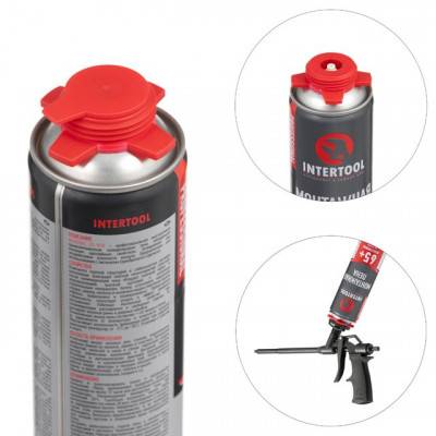 Будкрам купить Пена монтажная профессиональная, всесезонная, 750мл/1000г. 65л.+, под пистолет INTERTOOL FS-1010 Пена монтажная профессиональная, всесезонная, 750мл/1000г. 65л.+, под пистолет INTERTOOL FS-1010 2