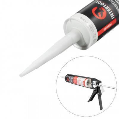 Будкрам купить Герметик силиконовый универсальный, белый, 300мл/320г INTERTOOL FS-3051 Герметик силиконовый универсальный, белый, 300мл/320г INTERTOOL FS-3051 4