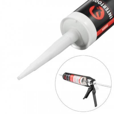 Будкрам купити Клей монтажний для дзеркал і скла, прозорий 300мл/320г INTERTOOL FS-3150 Клей монтажний для дзеркал і скла, прозорий 300мл/320г INTERTOOL FS-3150 4