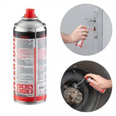 Будкрам купить Смазка проникающая универсальная, аэрозоль 400 мл INTERTOOL FS-4040 Смазка проникающая универсальная, аэрозоль 400 мл INTERTOOL FS-4040 3