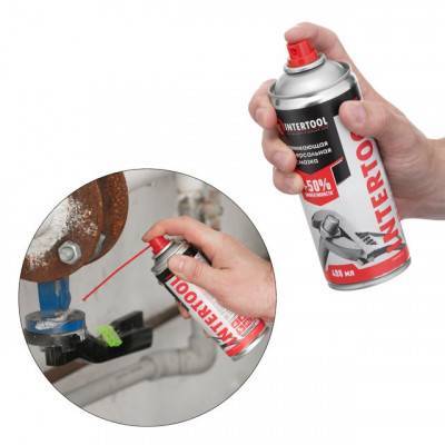 Будкрам купить Смазка проникающая универсальная, аэрозоль 400 мл INTERTOOL FS-4040 Смазка проникающая универсальная, аэрозоль 400 мл INTERTOOL FS-4040 4