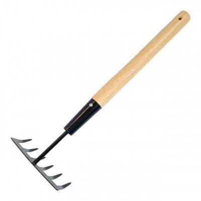 Будкрам купити Граблі польові 430x140 мм з дерев'яною рукояткою INTERTOOL FT-0002