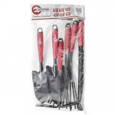 Будкрам купить Набор огородный: лопата 330 мм, грабли 330 мм, грабли веерные 400 мм, сапка огородная 330 мм, удлинитель INTERTOOL FT-0020 Набор огородный: лопата 330 мм, грабли 330 мм, грабли веерные 400 мм, сапка огородная 330 мм, удлинитель INTERTOOL FT-0020 8