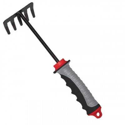 Будкрам купить Грабли садовые 245 мм x 118 мм с комбинированной рукояткой INTERTOOL FT-0022