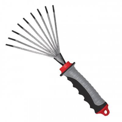 Будкрам купить Грабли веерные 230 мм x 100 мм с комбинированной рукояткой INTERTOOL FT-0023