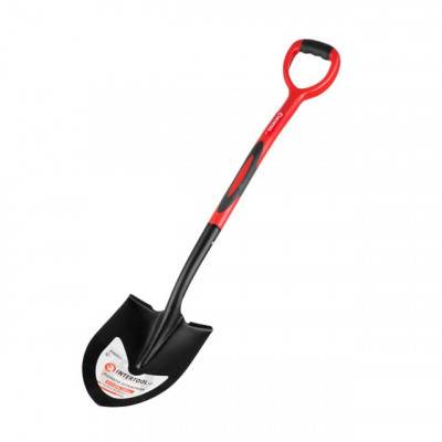 Будкрам купить Лопата штыковая, ручка из фибергласса, 217х290х1050 мм INTERTOOL FT-2013