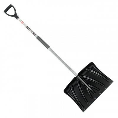 Будкрам купити Лопата для уборки снега 460*340мм с Z-образной ручкой 1080 мм INTERTOOL FT-2023