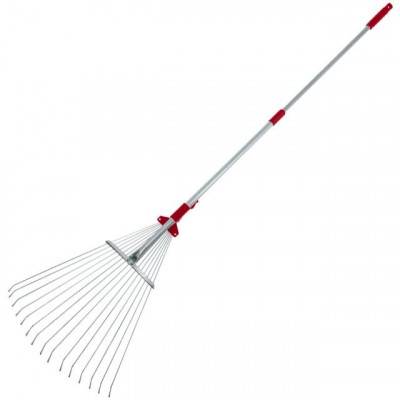 Будкрам купить Грабли веерные 15 прутьев, металлическая телескопическая рукоятка, регулировка ширины рабочей поверхности. INTERTOOL FT-3007