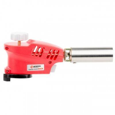 Будкрам купить Горелка газовая, пьезозажигание на курке, регулятор, рассекатель пламени INTERTOOL GB-0023 Горелка газовая, пьезозажигание на курке, регулятор, рассекатель пламени INTERTOOL GB-0023 2