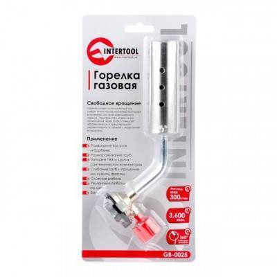 Будкрам купить Горелка газовая, регулятор, сопло D=30мм INTERTOOL GB-0025 Горелка газовая, регулятор, сопло D=30мм INTERTOOL GB-0025 5