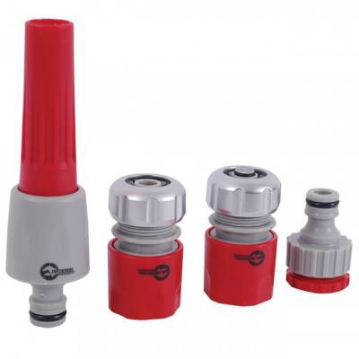 Будкрам купити Насадка для полива с плавной регулировкой потока воды + адаптер с резьбой 3/4", 1" и 2 хромированных коннектора для шланга 1/2" INTERTOOL GE-0031 Насадка для полива с плавной регулировкой потока воды + адаптер с резьбой 3/4", 1" и 2 хромированных коннектора для шланга 1/2" INTERTOOL GE-0031 2