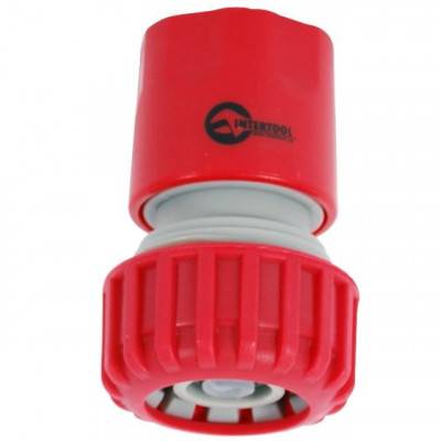 Будкрам купить Коннектор 1/2" с аквастопом для шланга 3/4" INTERTOOL GE-1020 Коннектор 1/2" с аквастопом для шланга 3/4" INTERTOOL GE-1020 1_small