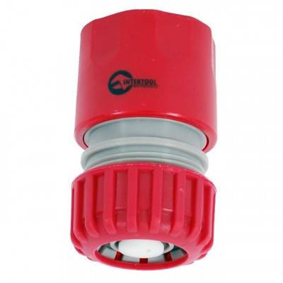 Будкрам купити Коннектор с аквастопом 3/4" для шланга 3/4" INTERTOOL GE-1021