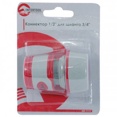 Будкрам купить Коннектор 1/2" для шланга 3/4" INTERTOOL GE-1117 Коннектор 1/2" для шланга 3/4" INTERTOOL GE-1117 3