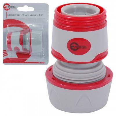 Будкрам купить Коннектор 1/2" для шланга 3/4" INTERTOOL GE-1117