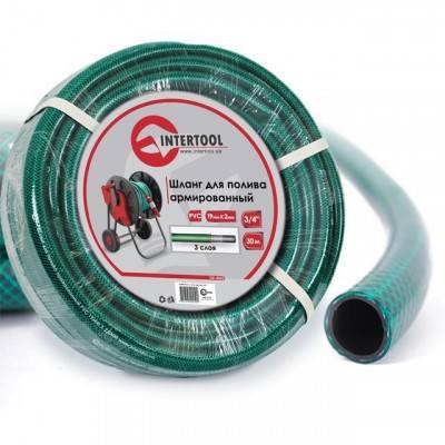 Будкрам купить Шланг для полива 3-х слойный 3/4", 30 м, армированный PVC INTERTOOL GE-4045 Шланг для полива 3-х слойный 3/4", 30 м, армированный PVC INTERTOOL GE-4045 1_small