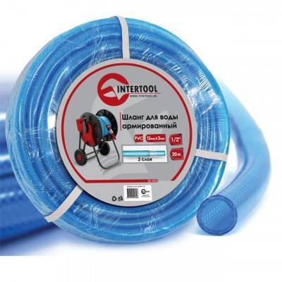 Будкрам купить Шланг для воды 3-х слойный 1/2", 20 м, армированный PVC INTERTOOL GE-4053 Шланг для воды 3-х слойный 1/2", 20 м, армированный PVC INTERTOOL GE-4053 1_small