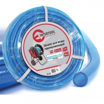 Будкрам купить Шланг для воды 3-х слойный 1/2", 100 м, армированный PVC INTERTOOL GE-4057 Шланг для воды 3-х слойный 1/2", 100 м, армированный PVC INTERTOOL GE-4057 1_small