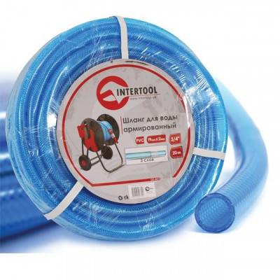 Будкрам купить Шланг для воды 3-х слойный 3/4", 20 м, армированный PVC INTERTOOL GE-4073 Шланг для воды 3-х слойный 3/4", 20 м, армированный PVC INTERTOOL GE-4073 1_small