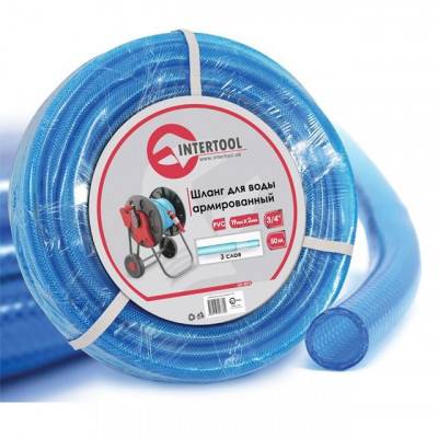 Будкрам купить Шланг для воды 3-х слойный 3/4", 50 м, армированный PVC INTERTOOL GE-4076 Шланг для воды 3-х слойный 3/4", 50 м, армированный PVC INTERTOOL GE-4076 1_small