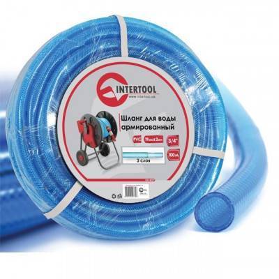 Будкрам купить Шланг для воды 3-х слойный 3/4", 100 м, армированный PVC INTERTOOL GE-4077 Шланг для воды 3-х слойный 3/4", 100 м, армированный PVC INTERTOOL GE-4077 1_small