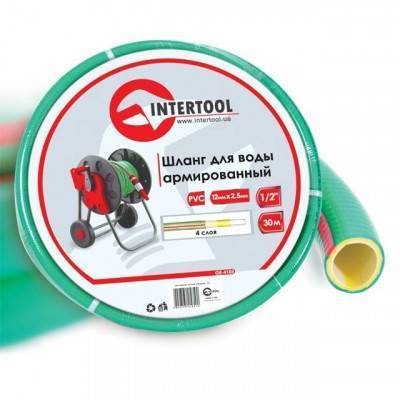 Будкрам купить Шланг для воды 4-х слойный 1/2", 30 м, армированный, PVC INTERTOOL GE-4105 Шланг для воды 4-х слойный 1/2", 30 м, армированный, PVC INTERTOOL GE-4105 1_small