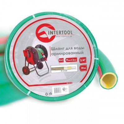 Будкрам купить Шланг для воды 4-х слойный 3/4", 20 м, армированный, PVC INTERTOOL GE-4123 Шланг для воды 4-х слойный 3/4", 20 м, армированный, PVC INTERTOOL GE-4123 1_small