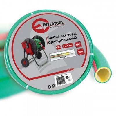 Будкрам купить Шланг для воды 4-х слойный 3/4", 30 м, армированный, PVC INTERTOOL GE-4125 Шланг для воды 4-х слойный 3/4", 30 м, армированный, PVC INTERTOOL GE-4125 1_small