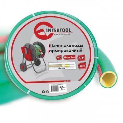Будкрам купить Шланг для воды 4-х слойный 3/4", 50 м, армированный, PVC INTERTOOL GE-4126 Шланг для воды 4-х слойный 3/4", 50 м, армированный, PVC INTERTOOL GE-4126 1_small