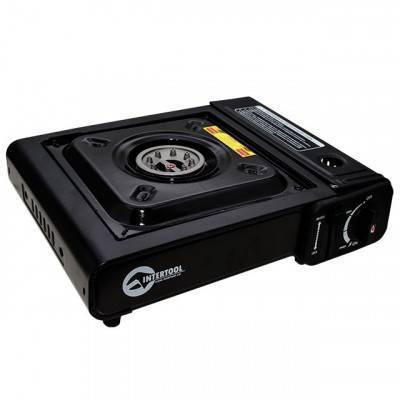 Будкрам купить Плита газовая одноконфорочная, пьезоподжиг, под газовые баллоны бутан и пропан-бутан INTERTOOL GS-0001