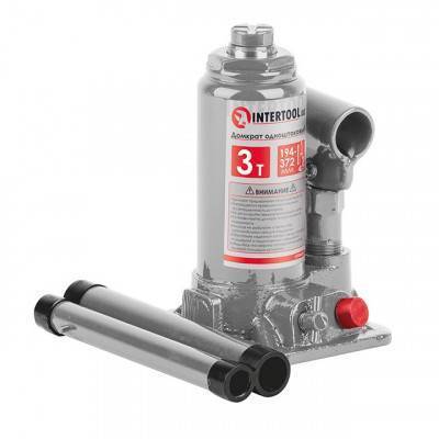 Будкрам купить Домкрат "столбик" одноштоковый 3т, в пластиковом кейсе INTERTOOL GT0052