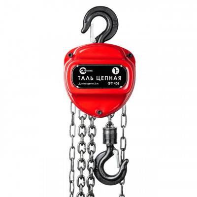 Будкрам купить Таль цепная 1т, цепь 3м INTERTOOL GT1406