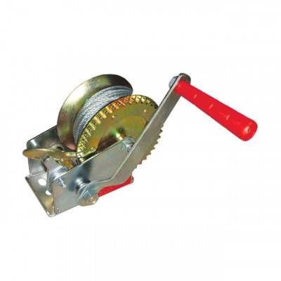 Будкрам купить Лебедка рычажная барабанная стальной трос тяговое усилие 450 кг INTERTOOL GT1454