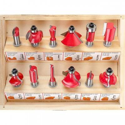 Будкрам купить Набор фрез по дереву 12 ед. INTERTOOL HT-0071 Набор фрез по дереву 12 ед. INTERTOOL HT-0071 6