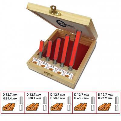 Будкрам купить Набор фрез пазовых прямых, 5 шт. INTERTOOL HT-0075 Набор фрез пазовых прямых, 5 шт. INTERTOOL HT-0075 9
