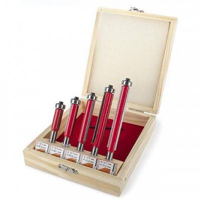 Будкрам купить Набор фрез кромочных прямых, 5 шт. INTERTOOL HT-0076 Набор фрез кромочных прямых, 5 шт. INTERTOOL HT-0076 5