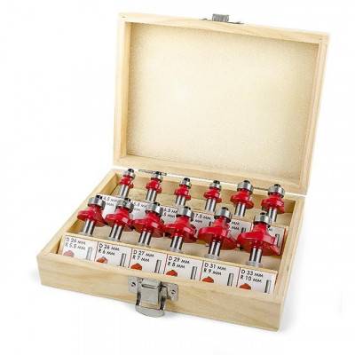 Будкрам купить Набор фрез калевочных, 12 шт. INTERTOOL HT-0077 Набор фрез калевочных, 12 шт. INTERTOOL HT-0077 3